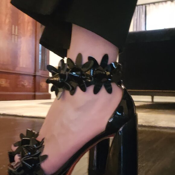 Christian Louboutin Black and Pink Heels main image 2